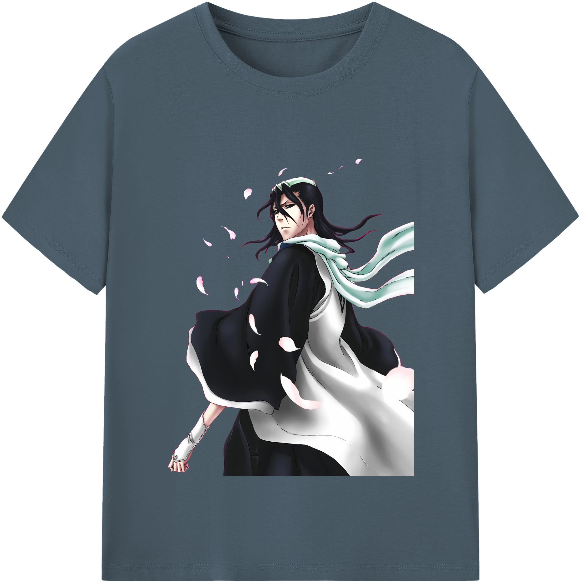 （画像用） ブリーチ くちき びゃくや BLEACH Kuchiki Byakuya 綿100％半袖Tシャツ（フロントプリント）